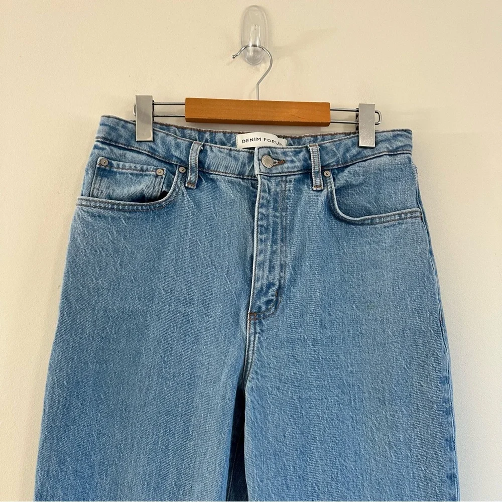 Denim Forum Light Blue Straight Leg Jeans - Picture 8 of 12